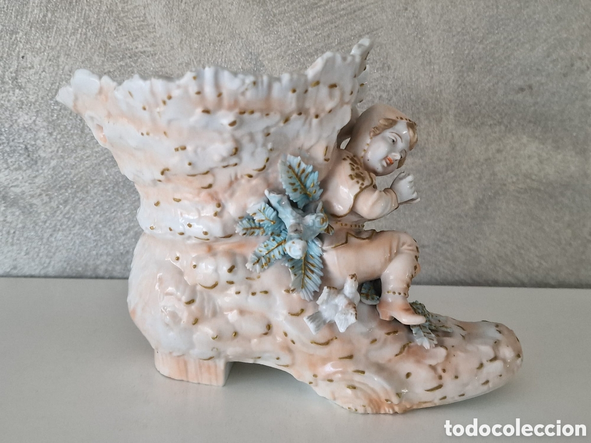 Antig&uuml;edades: ANTIGUA PORCELANA QUERUBIN BOTIN - Foto 1