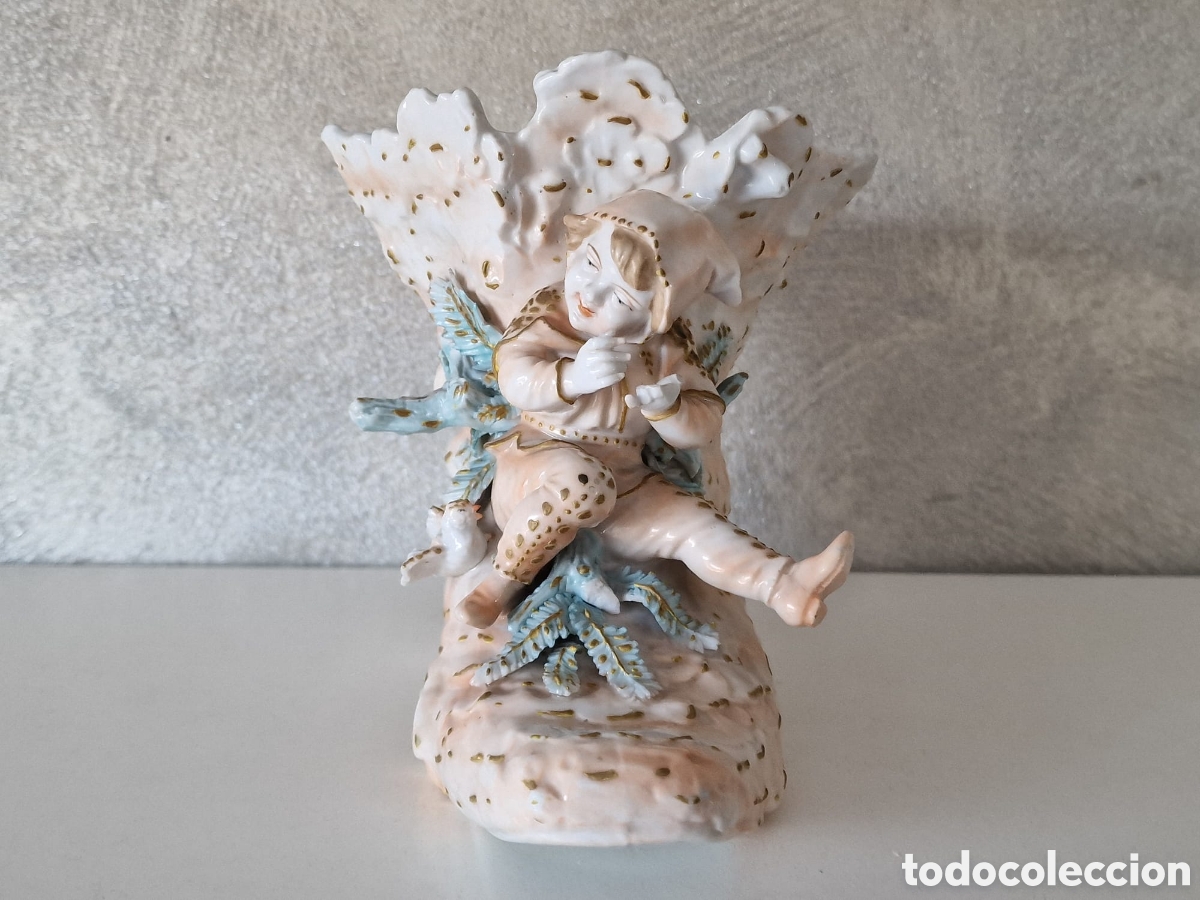Antig&uuml;edades: ANTIGUA PORCELANA QUERUBIN BOTIN - Foto 2