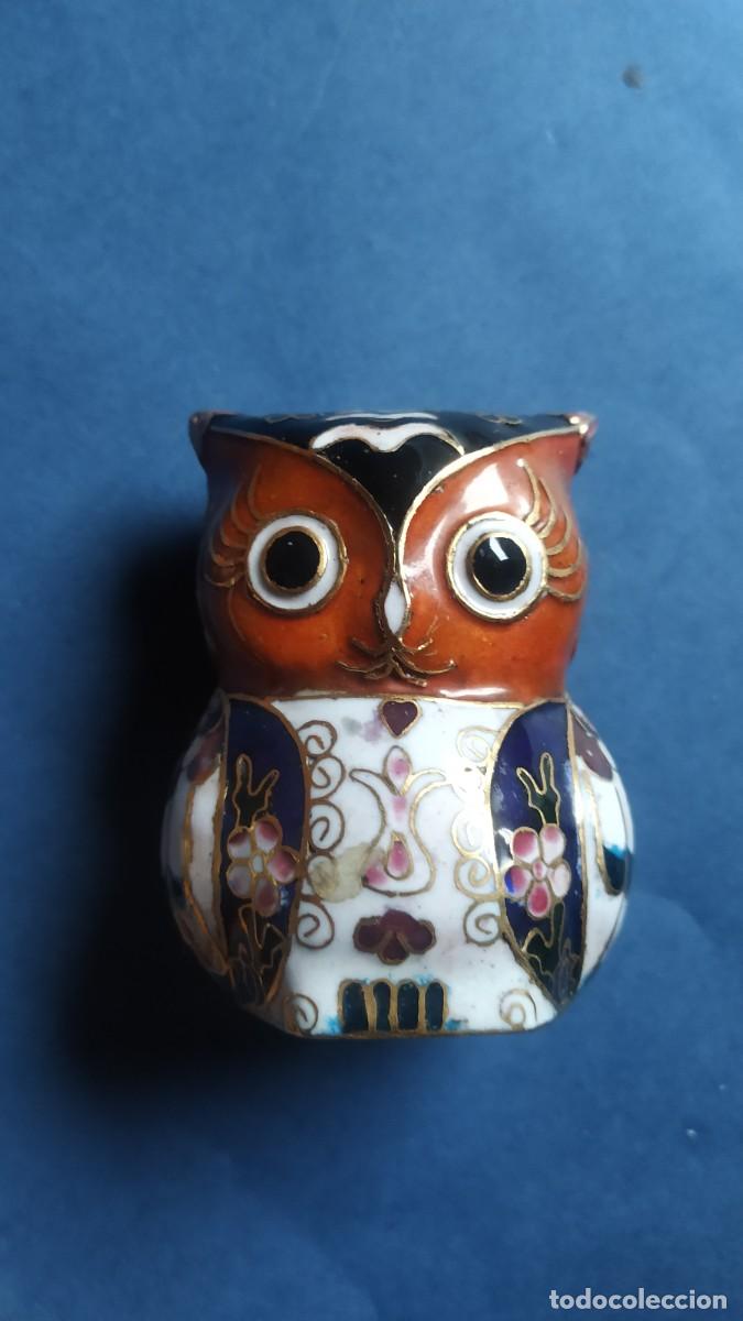 Antig&uuml;edades: buho cloisonne - Foto 1