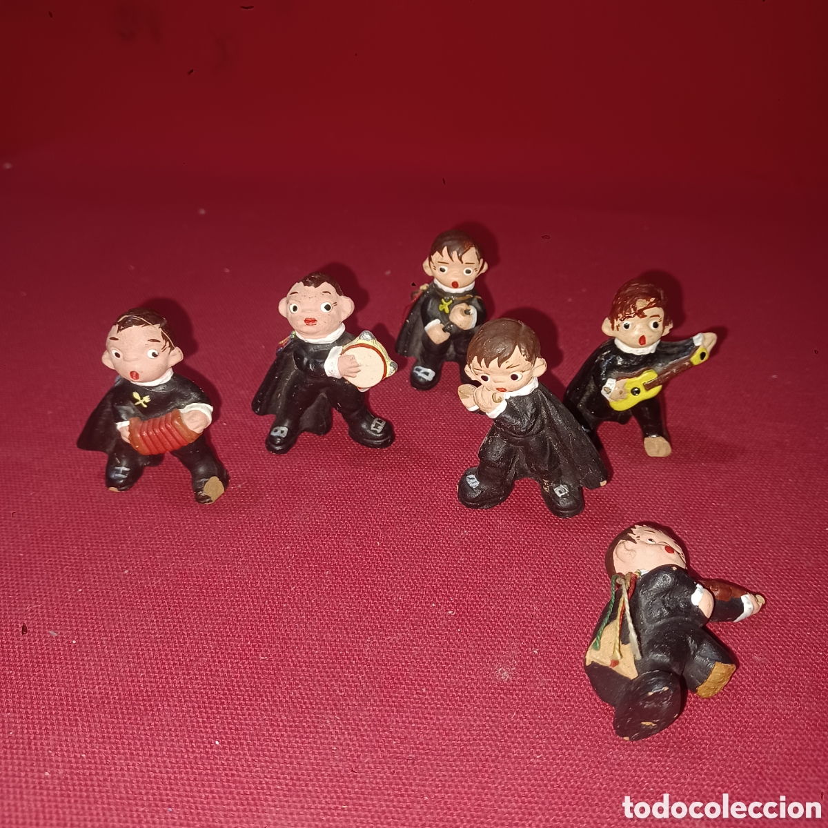 Antiguidades: Lote 6 figuras de la tuna tunos terracota ALBOX