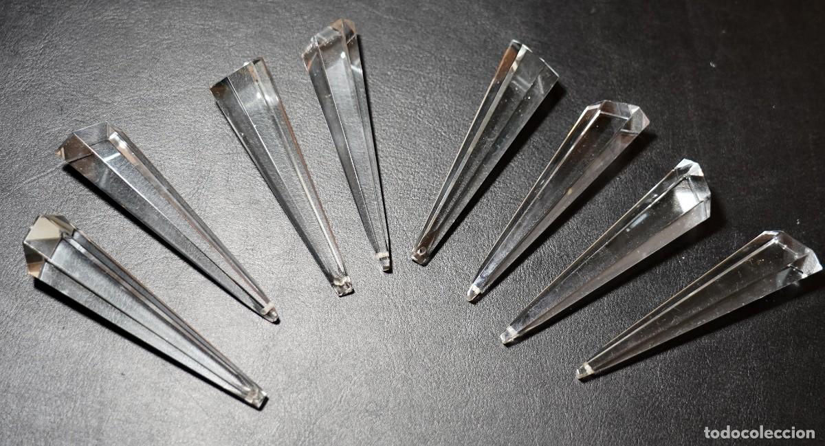 Antig&uuml;edades: Cristal de roca prismas 8 unidades - Foto 1