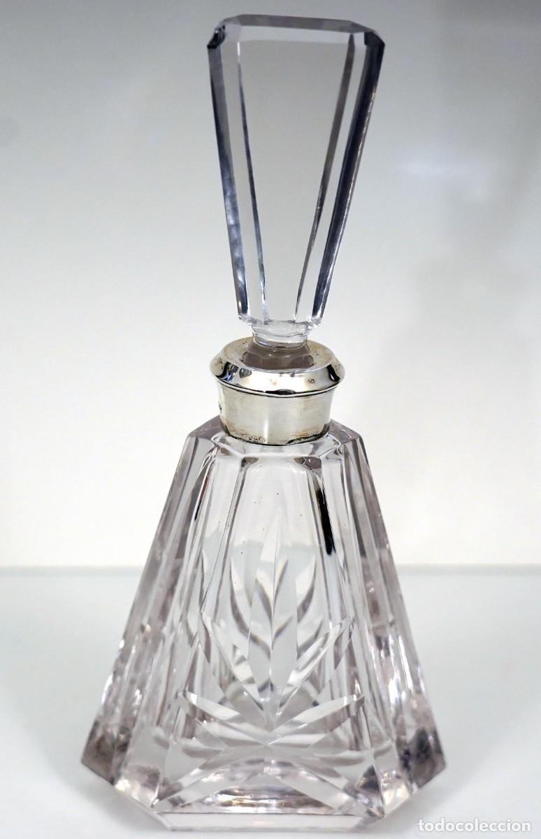 Antig&uuml;edades: frasco y tarro de cristal tallado - Foto 2