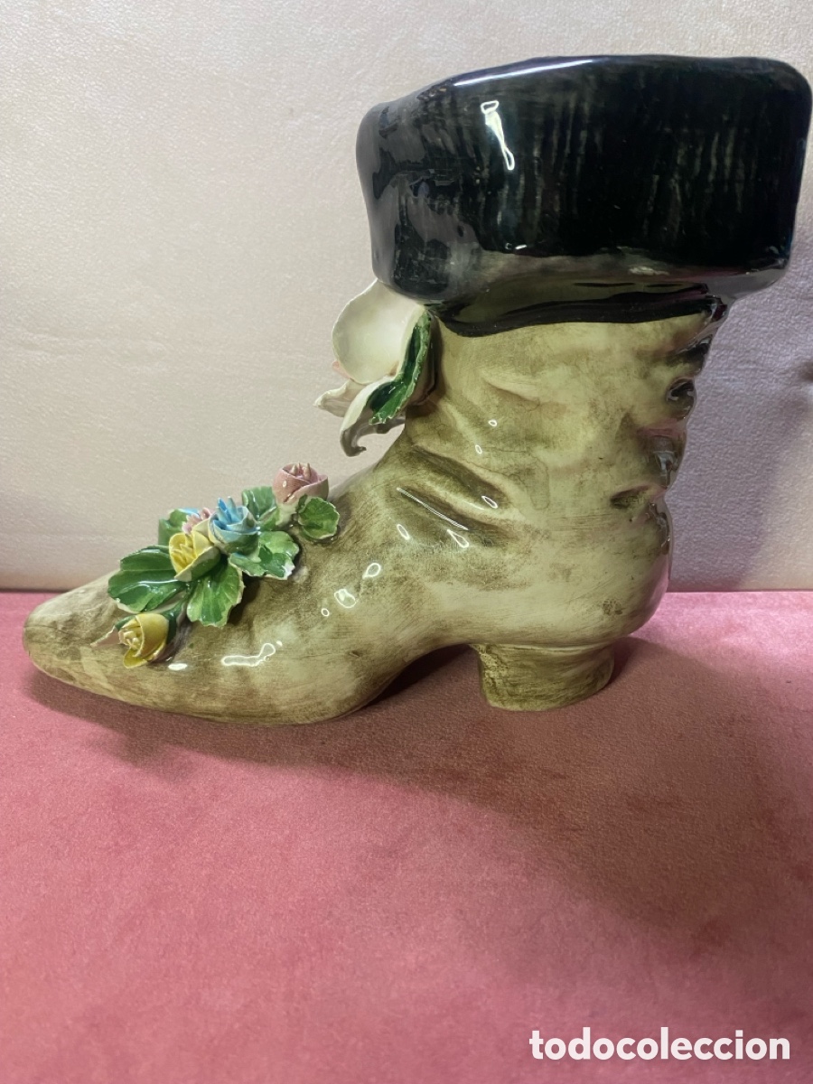 Antig&uuml;edades: Bota porcelana Capodimonte - Foto 2