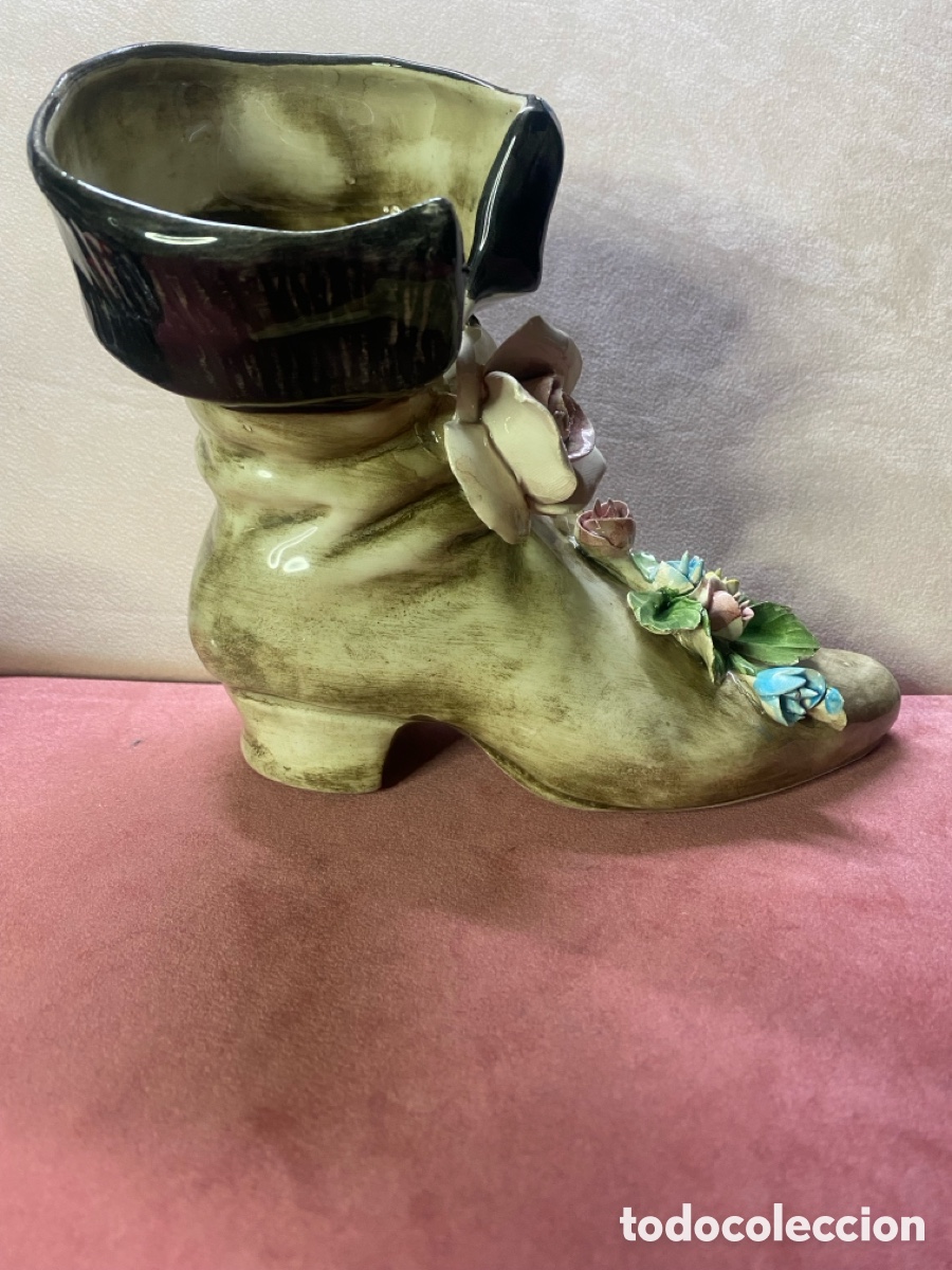 Antig&uuml;edades: Bota porcelana Capodimonte - Foto 3