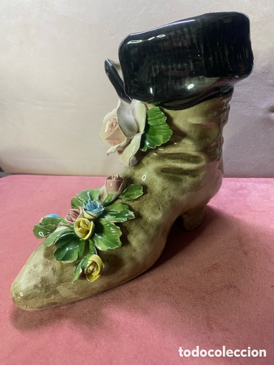 Antig&uuml;edades: Bota porcelana Capodimonte - Foto 1