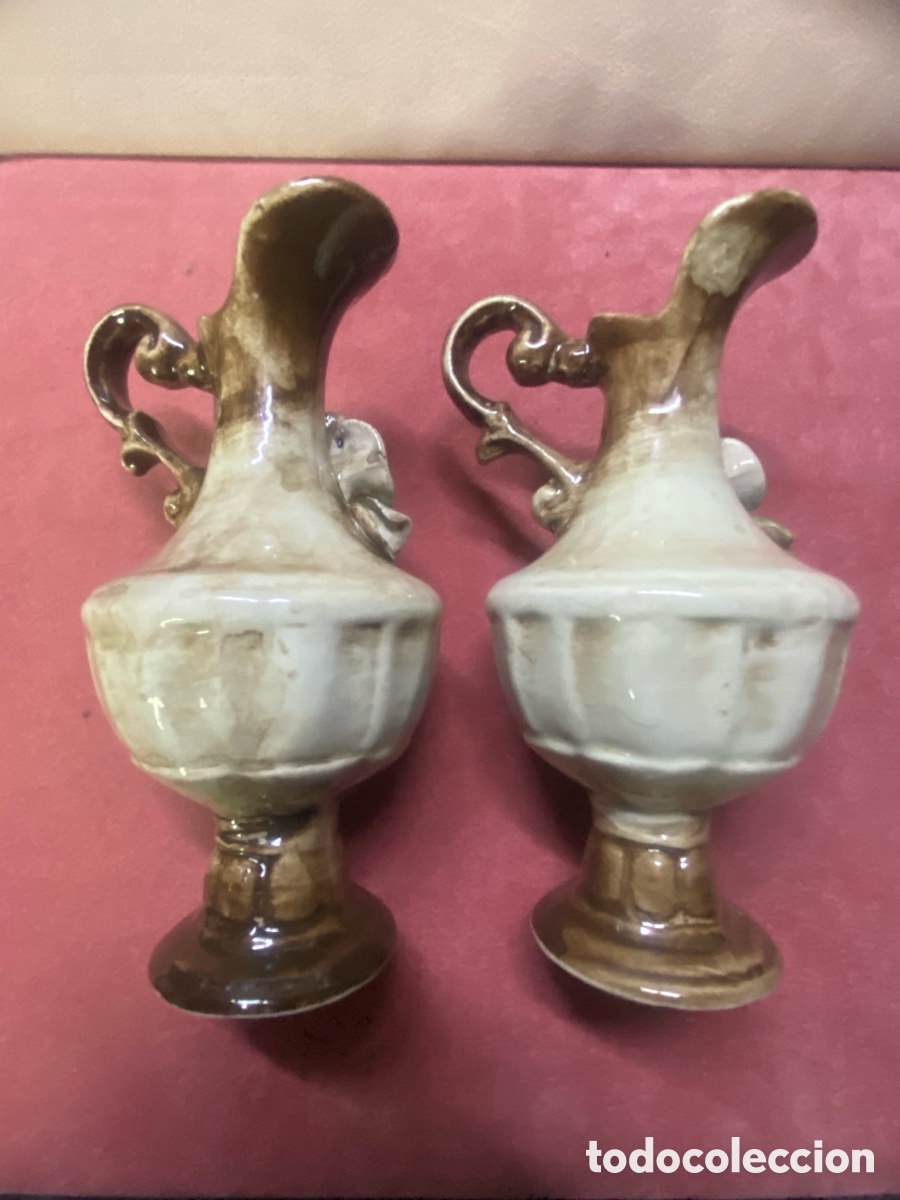 Antig&uuml;edades: Pareja de jarritas Capodimonte - Foto 3