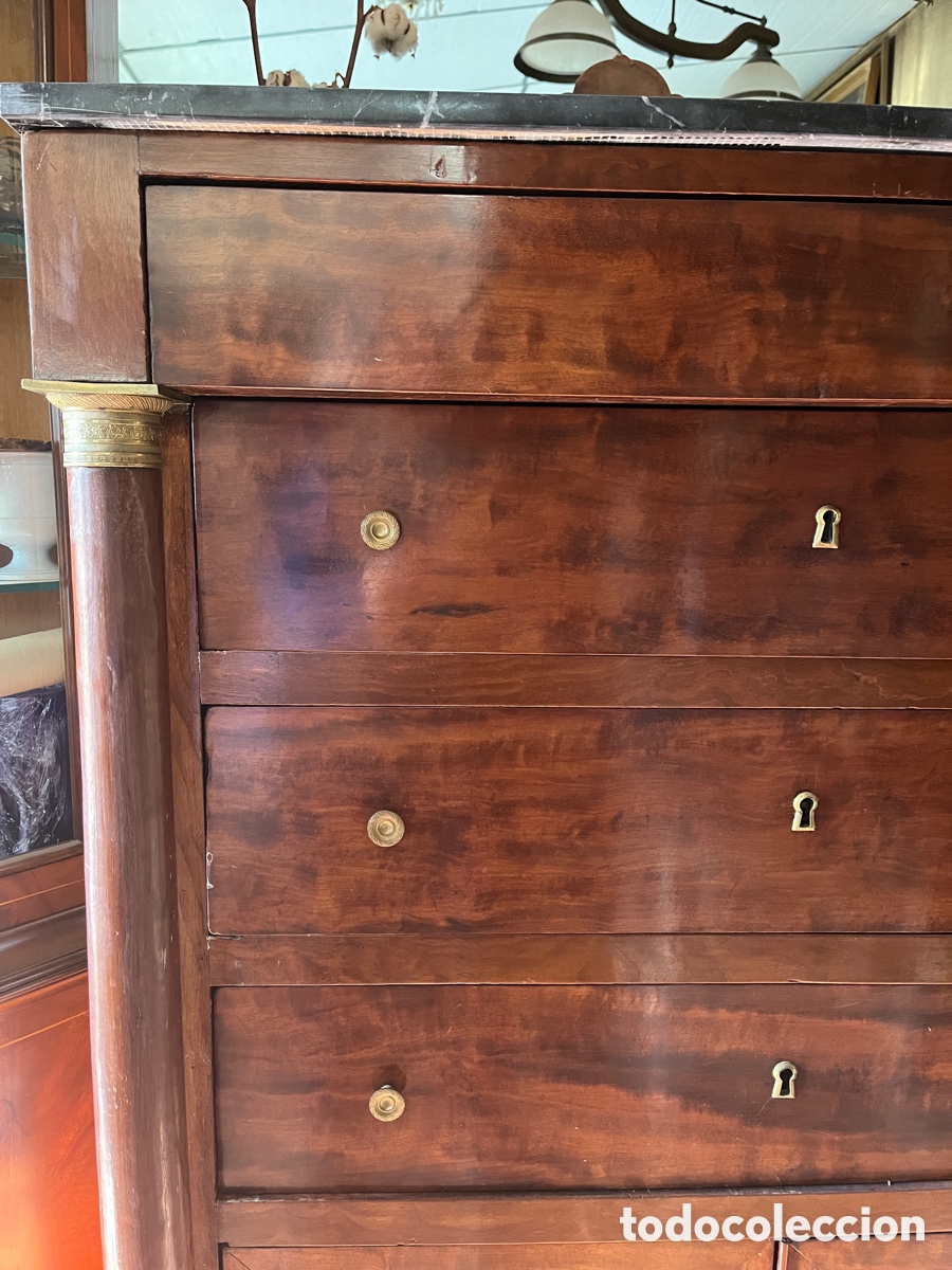 Antig&uuml;edades: AP Sifonier en madera de caoba estilo imperio. - Foto 13