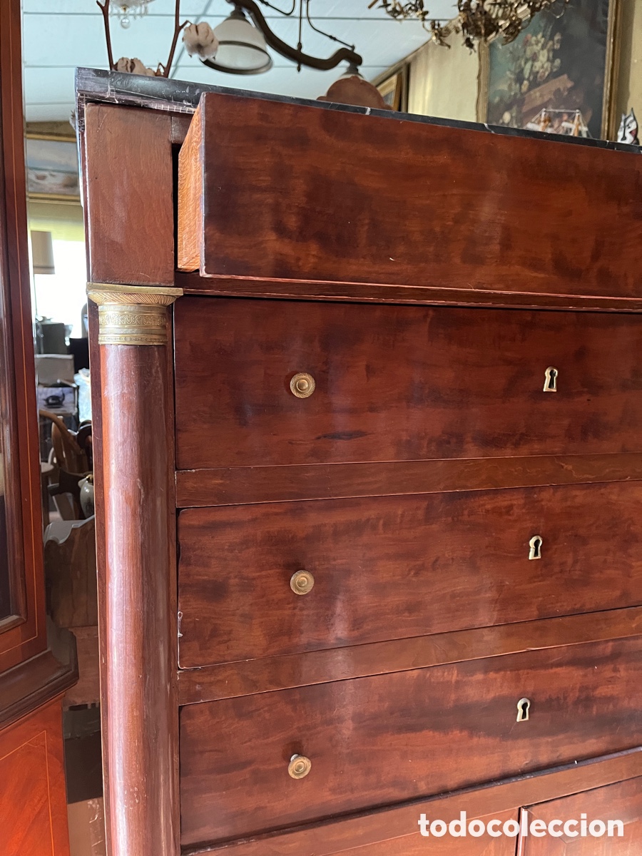 Antig&uuml;edades: AP Sifonier en madera de caoba estilo imperio. - Foto 14