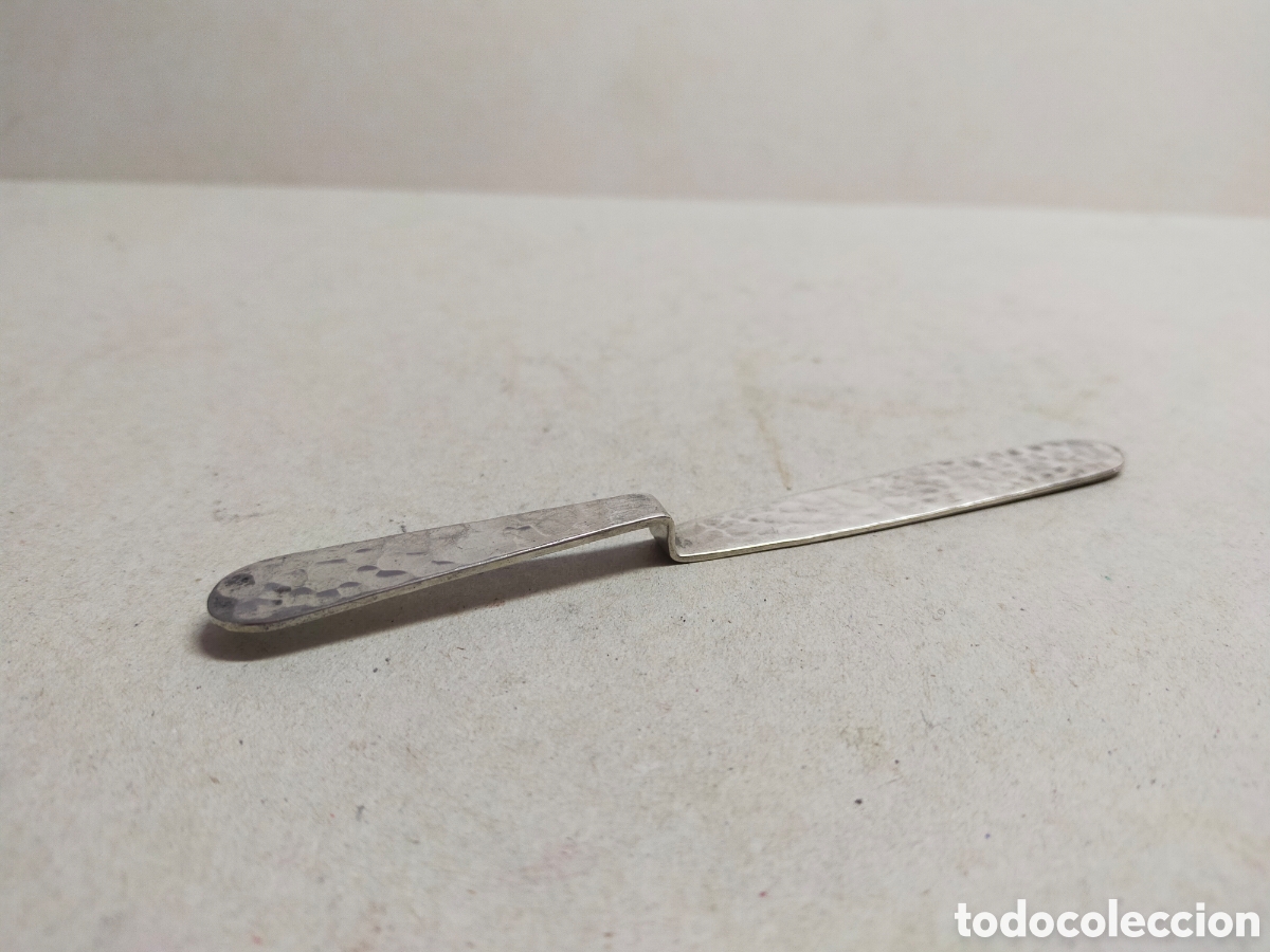 Antig&uuml;edades: ABRECARTAS DE PLATA. MARCAS. 13,5 CM. - Foto 3