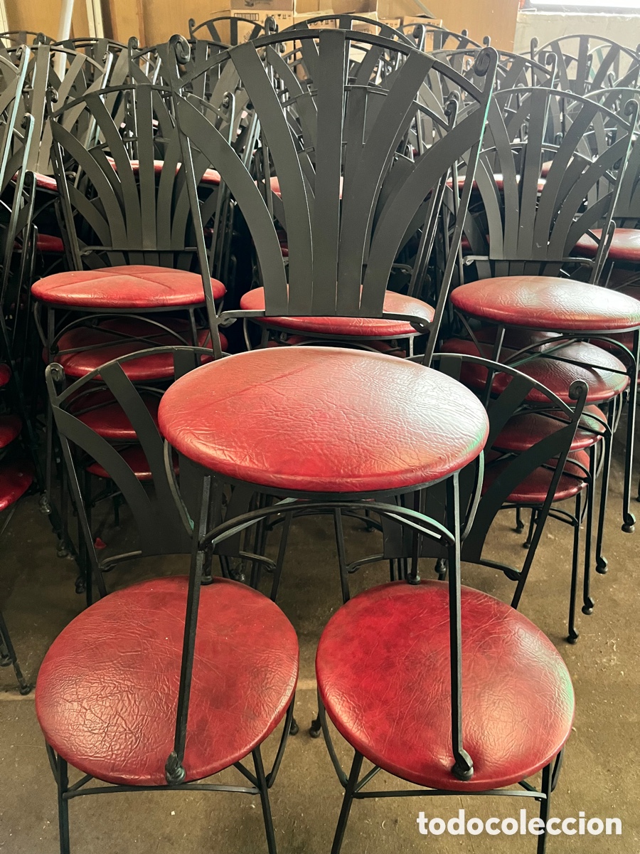 Antiquit&eacute;s: SILLA de Hierro forjado decorativa