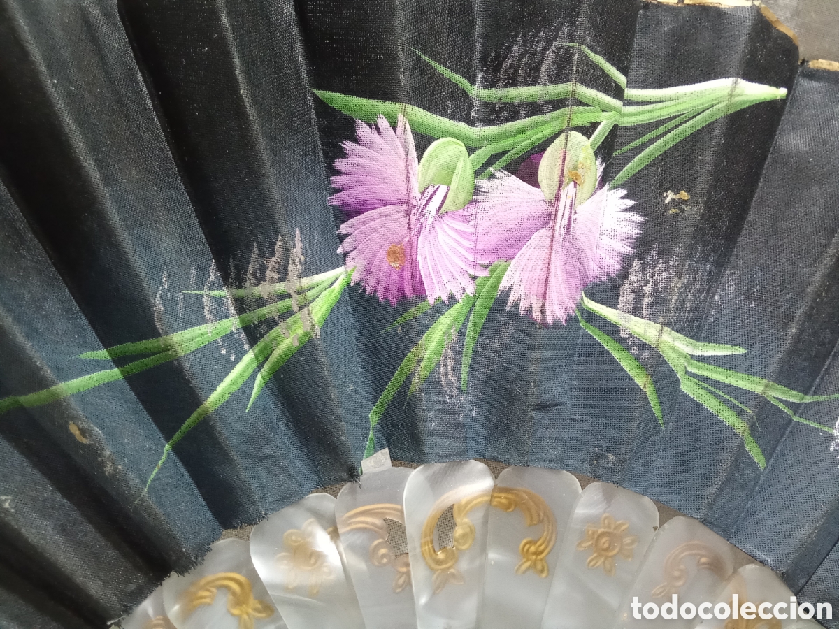 Antig&uuml;edades: BONITO ABANICO PINTADO A MANO - Foto 6