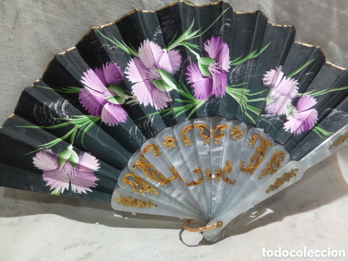 Antig&uuml;edades: BONITO ABANICO PINTADO A MANO - Foto 1