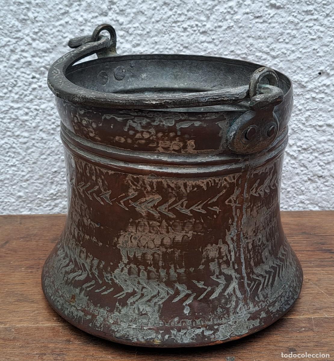 Antig&uuml;edades: OLLA DE COBRE CON BA&Ntilde;O DE ESTA&Ntilde;O - Foto 3