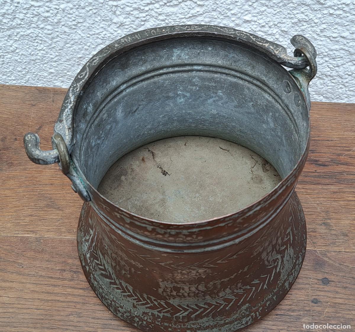 Antig&uuml;edades: OLLA DE COBRE CON BA&Ntilde;O DE ESTA&Ntilde;O - Foto 4