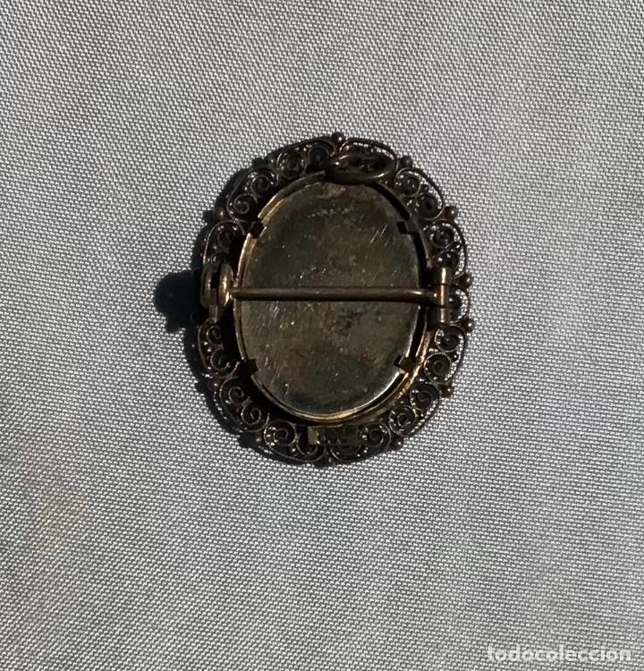 Antig&uuml;edades: MINIATURA ESMALTE Y BROCHE DE PLATA - Foto 3