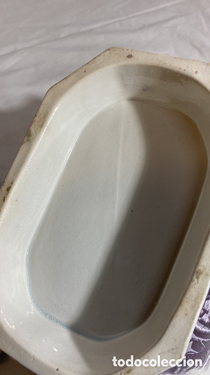 Antig&uuml;edades: Sopera en cer&aacute;mica estampada de Pickman s XIX - Foto 4