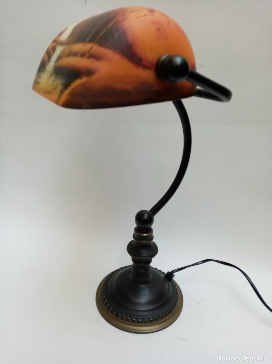 Antig&uuml;edades: lampara de mesa-o de despacho- - Foto 2