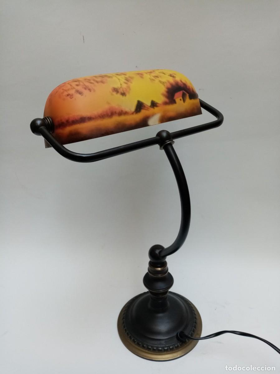 Antig&uuml;edades: lampara de mesa-o de despacho- - Foto 5