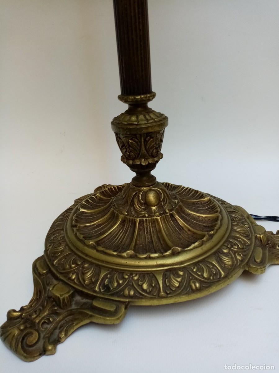 Antig&uuml;edades: lampara de mesa-escuela Tiffany - Foto 7