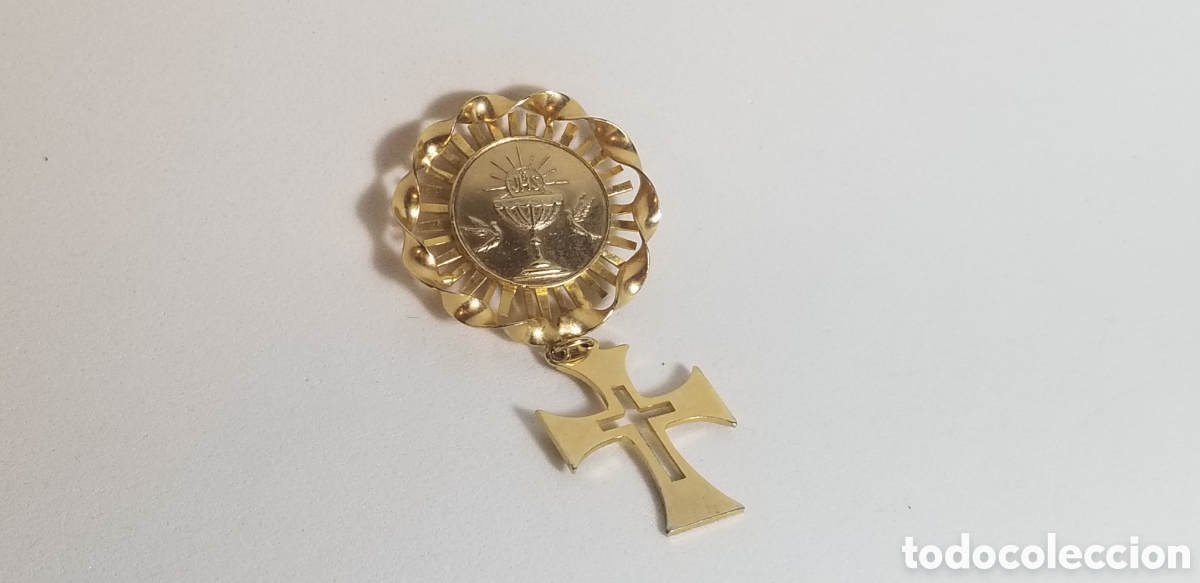 Antig&uuml;edades: BROCHE DORADO primera comunion - Foto 3