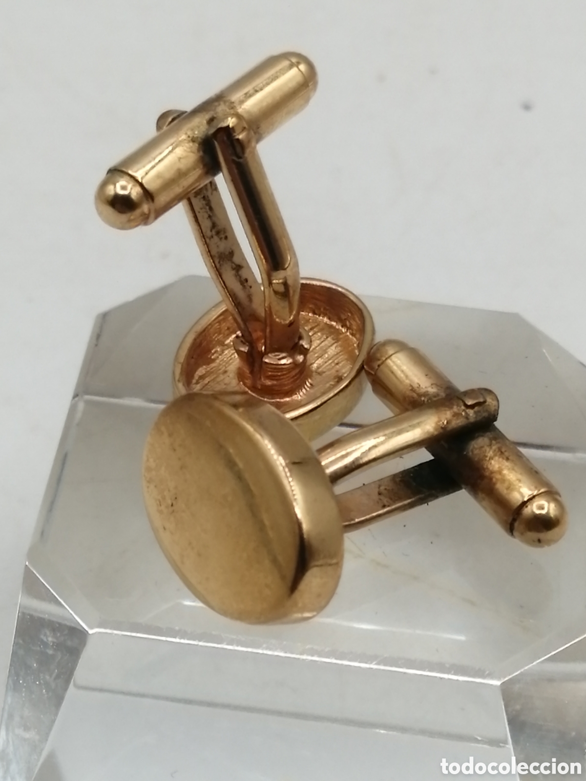 Antig&uuml;edades: Gemelos metal chapado oro - Foto 3