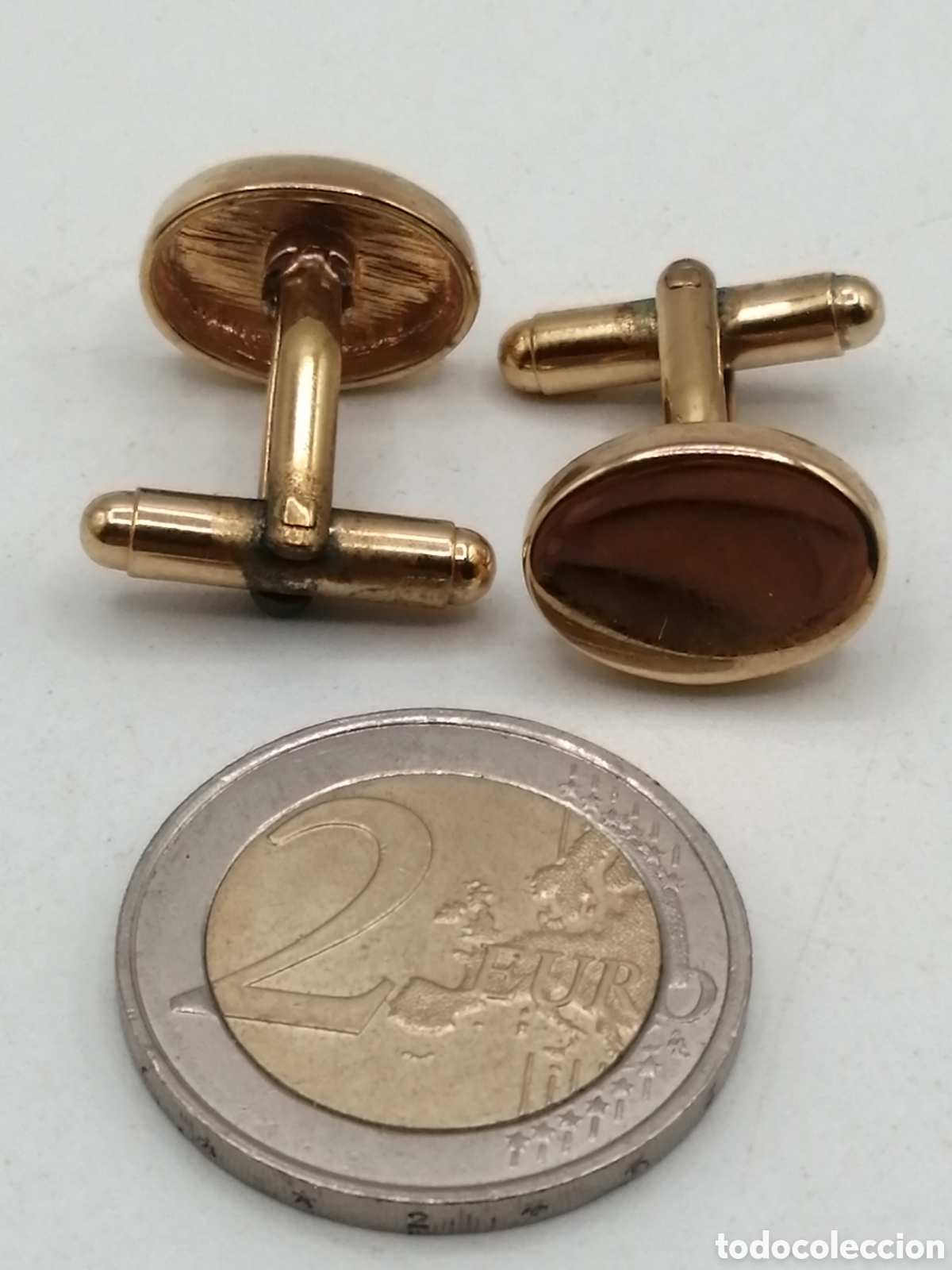 Antig&uuml;edades: Gemelos metal chapado oro - Foto 4