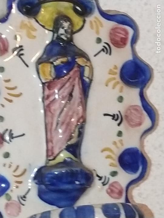 Antig&uuml;edades: Benditera ceramica Coraz&oacute;n de, Jesus. - Foto 2