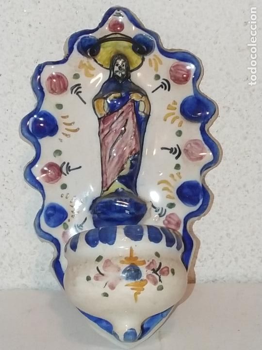 Antig&uuml;edades: Benditera ceramica Coraz&oacute;n de, Jesus. - Foto 1