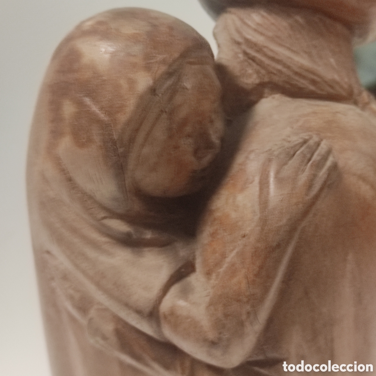 Antig&uuml;edades: FIGURA TALLADA EN MADERA. ALTURA 29cms - Foto 5