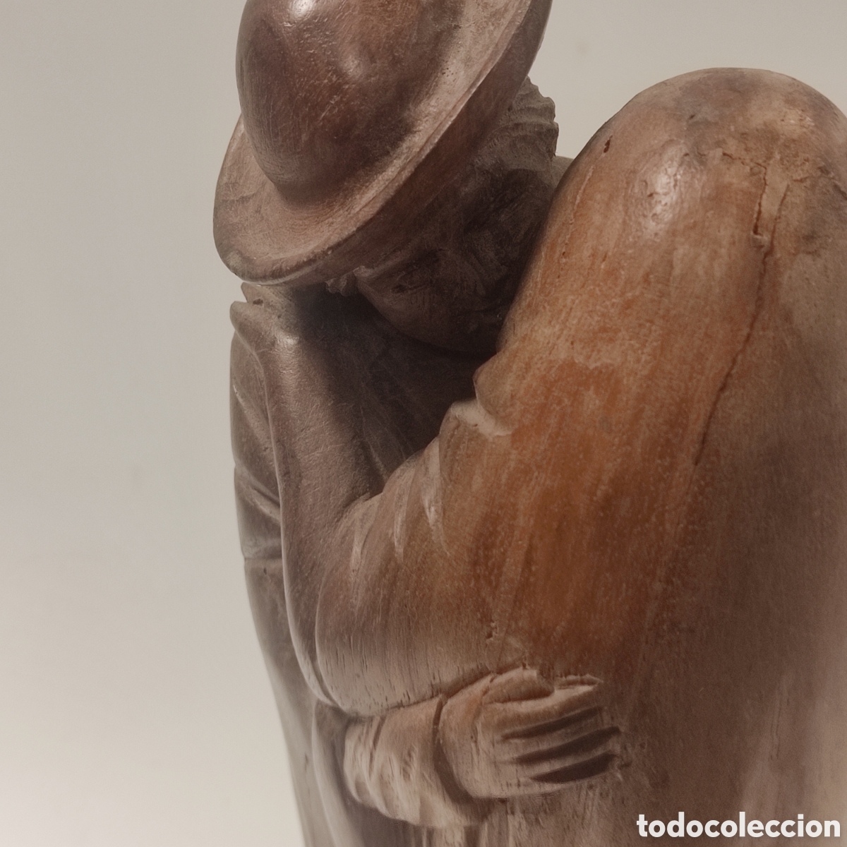 Antig&uuml;edades: FIGURA TALLADA EN MADERA. ALTURA 29cms - Foto 6