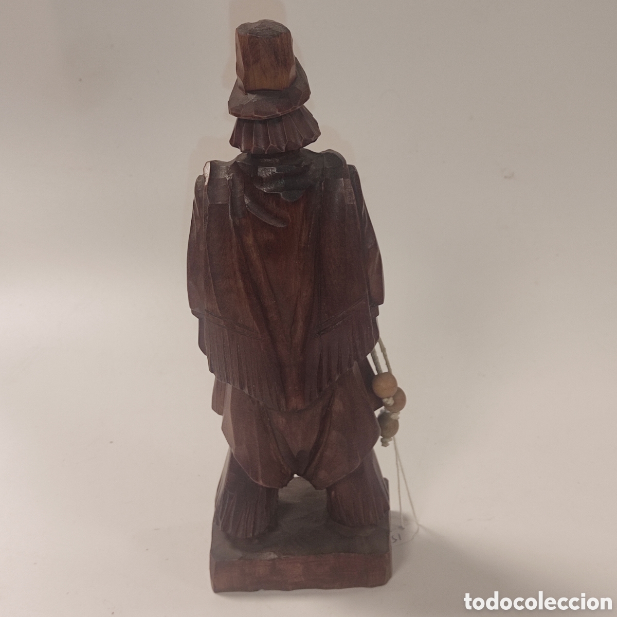 Antig&uuml;edades: FIGURA TALLADA EN MADERA. ALTURA 22,5cms - Foto 5