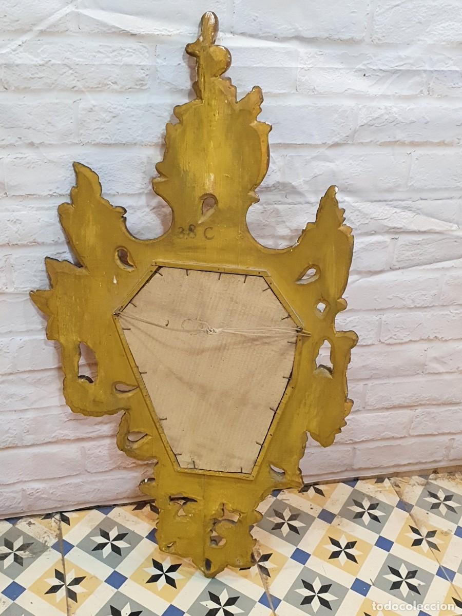 Antig&uuml;edades: Antigua cornucopia talla en madera con pan de oro - Foto 5