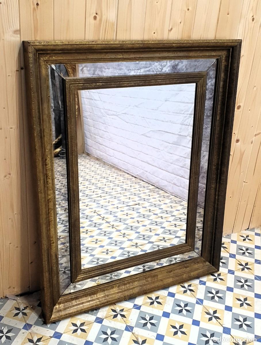 Antig&uuml;edades: Espejo vintage marco de madera - Foto 1