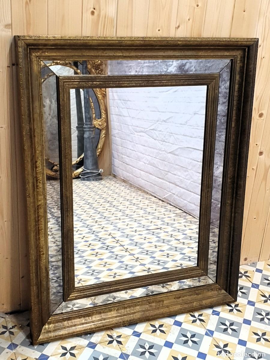 Antig&uuml;edades: Espejo vintage marco de madera - Foto 3