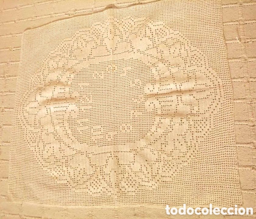 Antig&uuml;edades: pa&ntilde;ito de ganchillo hecho a mano - Foto 1
