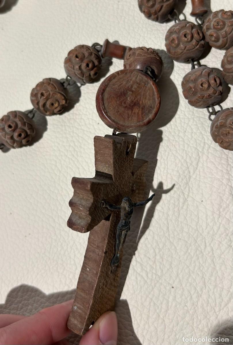 Antig&uuml;edades: ROSARIO DE MADERA CON CRUZ - Foto 6