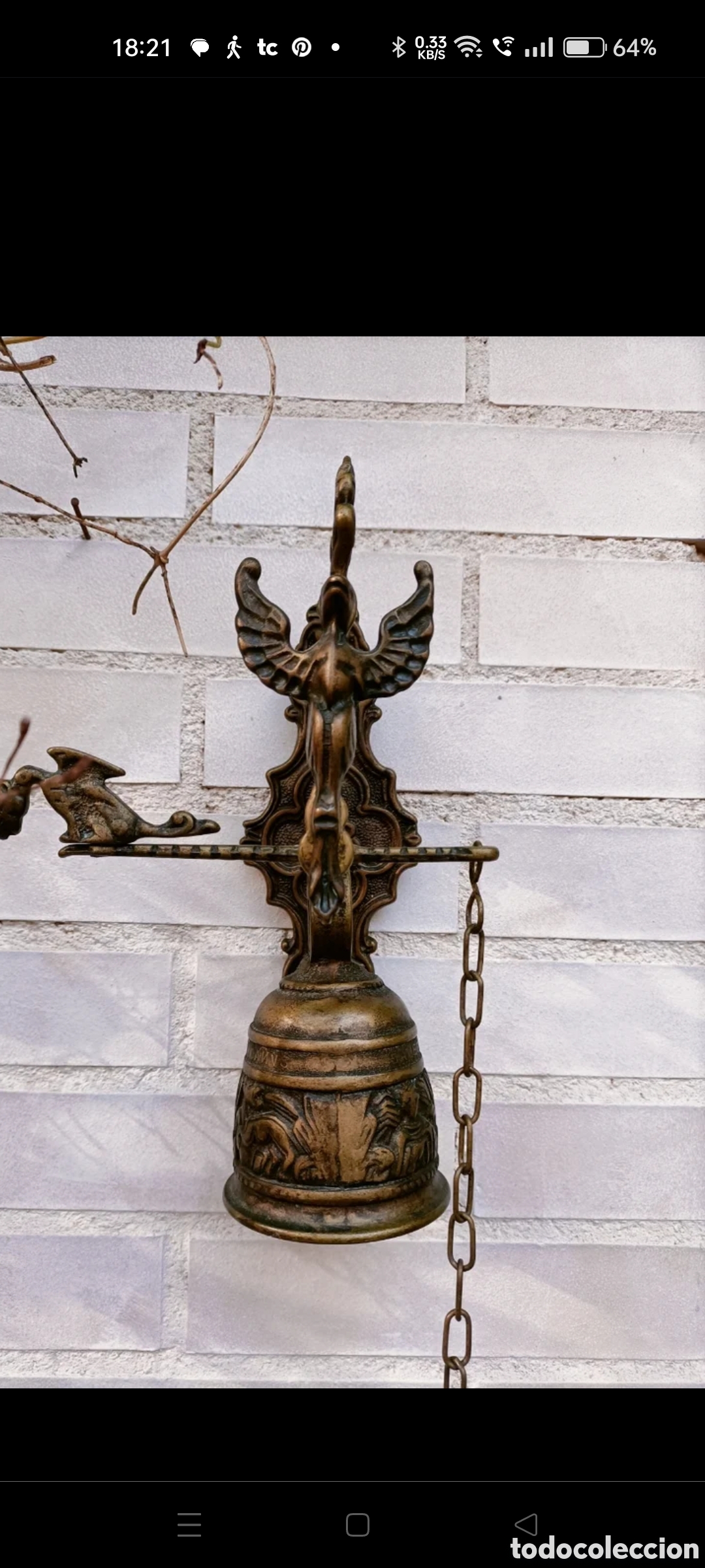 Antig&uuml;edades: Campana de bronce del &uacute;ltimo cuarto siglo XIX - Foto 5
