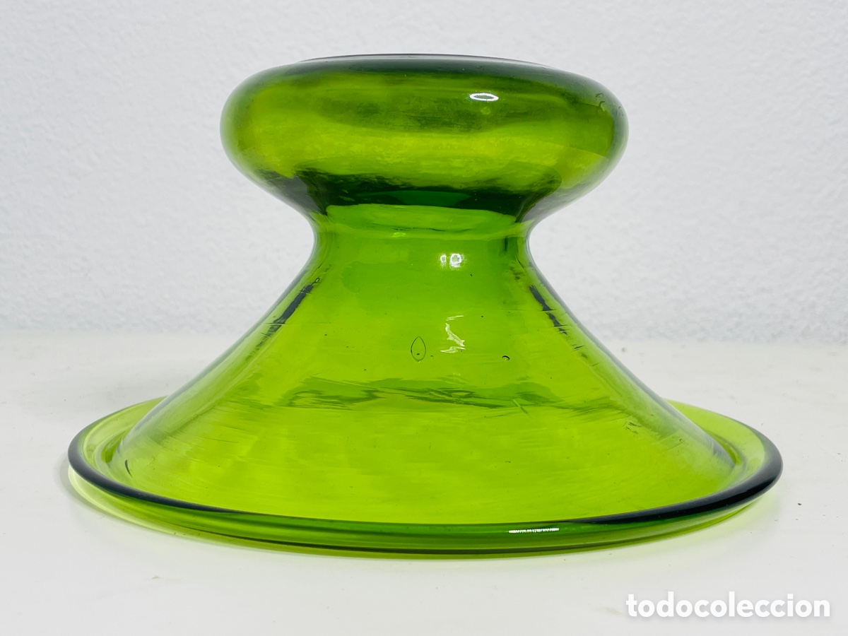 Antig&uuml;edades: Escupidera Cristal Verde - Foto 10