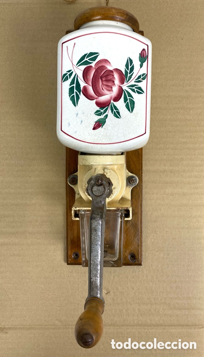MOLINILLO DE CAFE DE PARED EN PORCELANA PINTADA