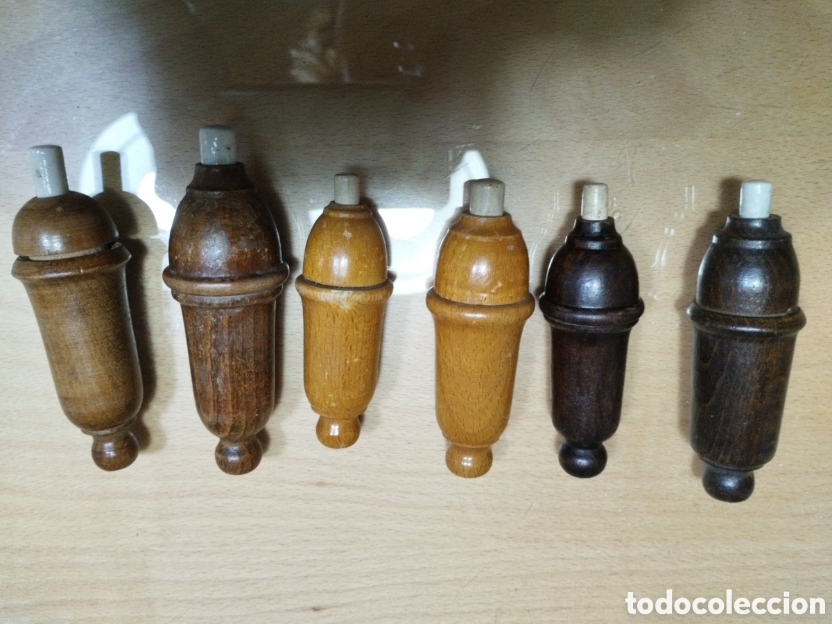 Antig&uuml;edades: * INTERRUPTORES DE LUZ. PERAS DE MADERA (Rf.218/f) - Foto 1