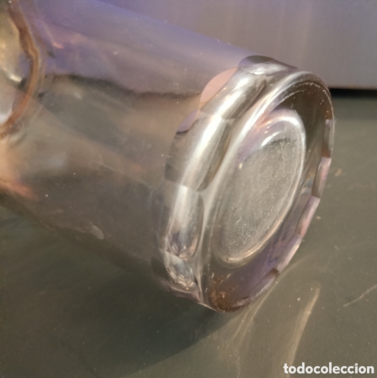 Antig&uuml;edades: Antiguo vaso cocktelero de cristal tallado y plata - Foto 2