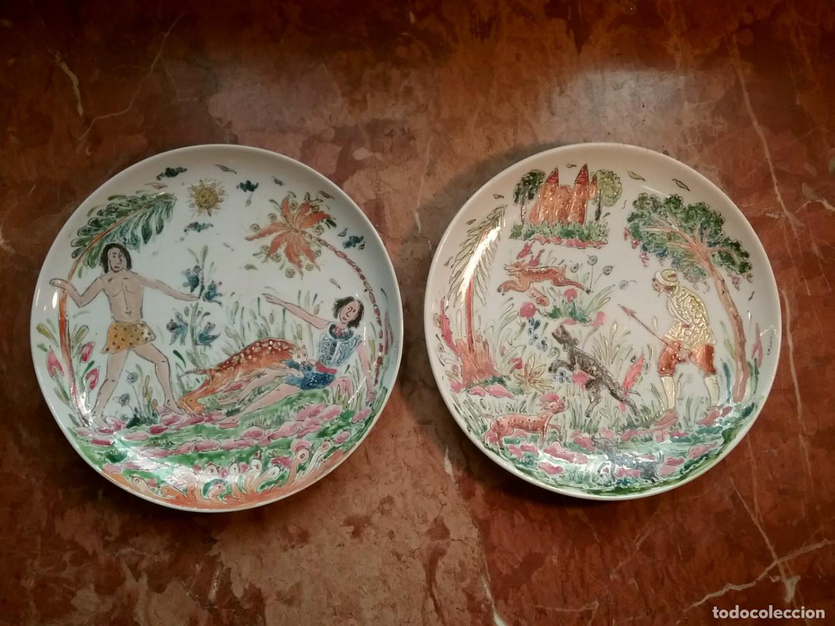 Antig&uuml;edades: PLATOS ESMALTADOS CIRERA - Foto 1