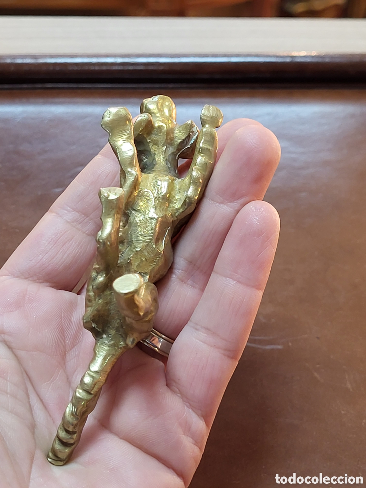 Antig&uuml;edades: ESCULTURA PERRO BRONCE 5x11CM - Foto 5