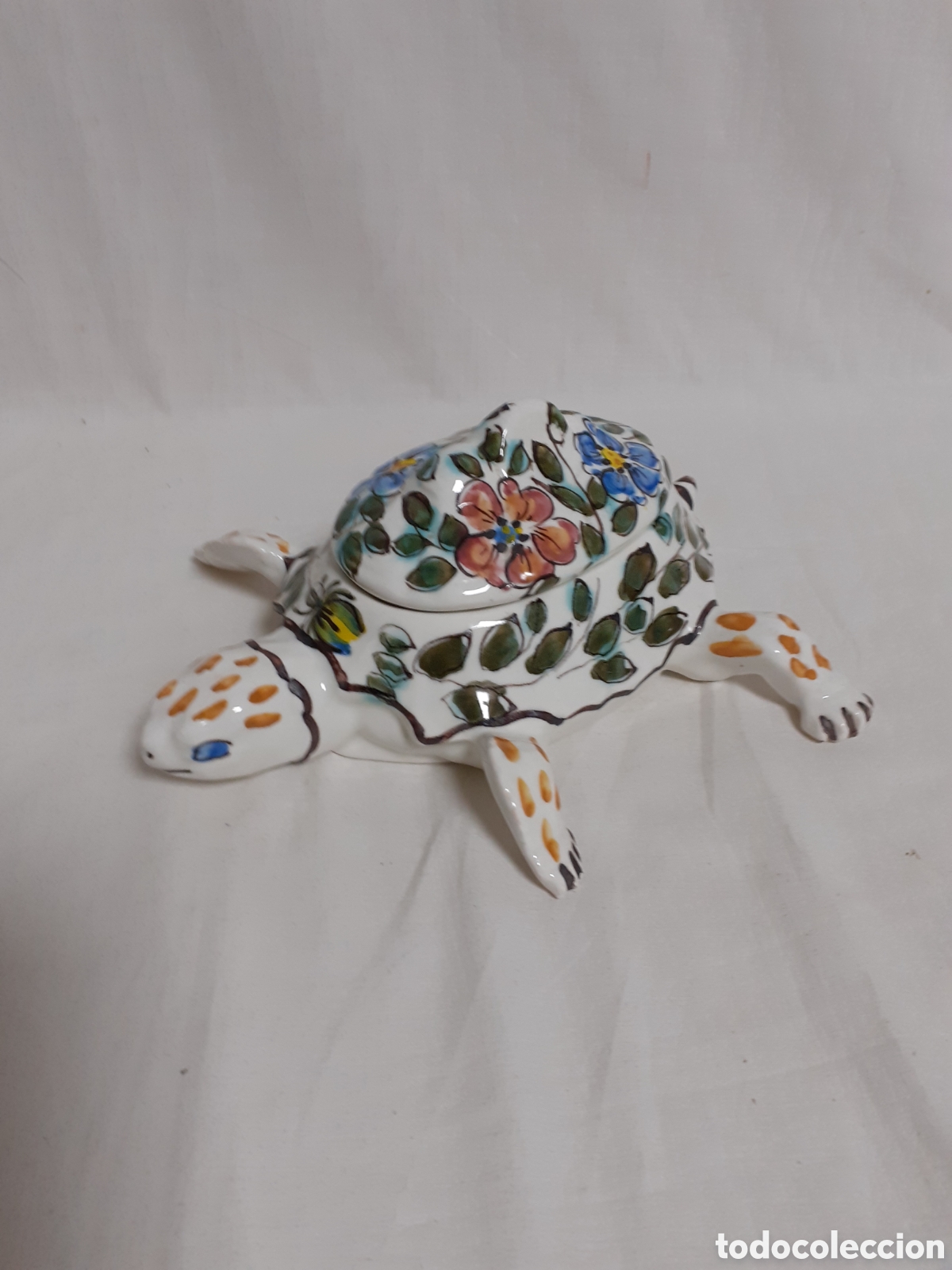 Antig&uuml;edades: TORTUGA EN CERAMICA VALENCIANA ARTESA, MEDIDAS 21X24 CM. BUEN ESTADO