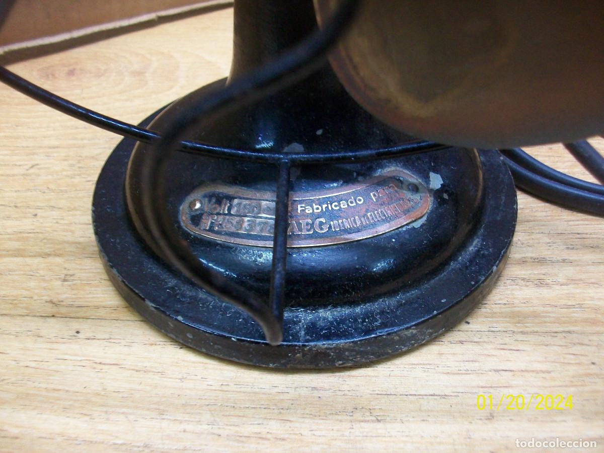 Antig&uuml;edades: ANTIGUO VENTILADOR AEG-FUNCIONA - Foto 3