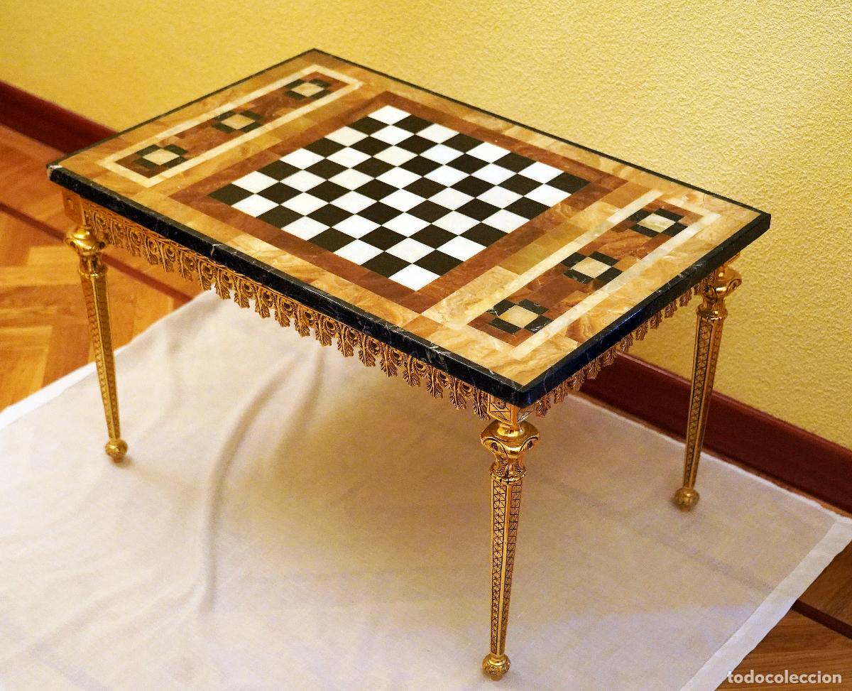 Antig&uuml;edades: MESA DE AJEDREZ - Foto 1