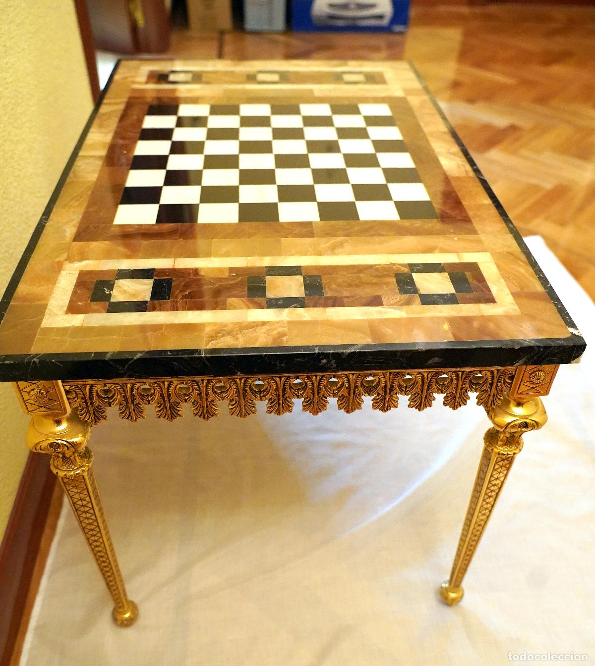 Antig&uuml;edades: MESA DE AJEDREZ - Foto 4