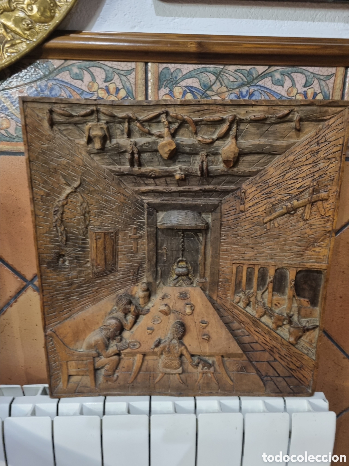 Antig&uuml;edades: Panel tallado en Madera del a&ntilde;o 1800 - Foto 1