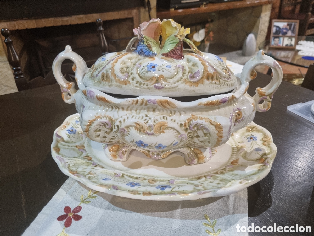 Antig&uuml;edades: Sopera de cer&aacute;mica - Foto 1