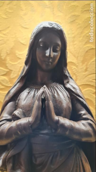 Antig&uuml;edades: VIRGEN CON &Aacute;NGELES A LOS PIES - Foto 2